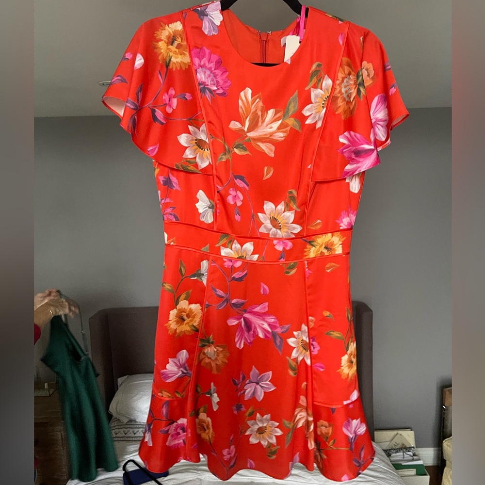 Satin Silk Ted Baker Floral Dress